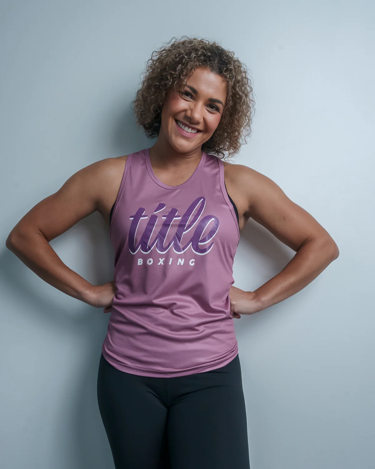 TITLE Boxing Script Racerback Women's Tank - Image 5